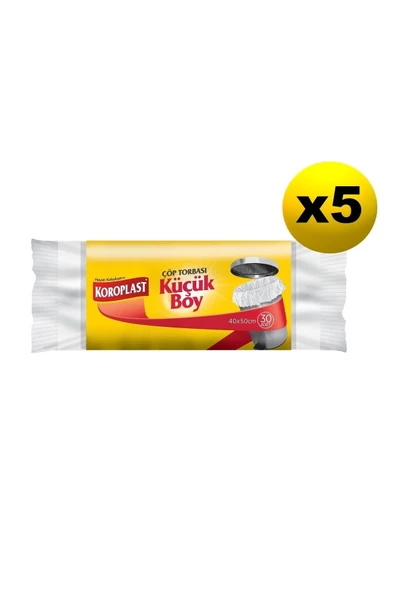 Koroplast Güçlü Küçük Boy 30 Lu Çöp Torbası X 5 Paket ürün görseli 1
