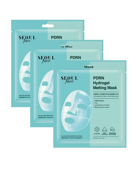 Dermal Seoul Face PDRN Hydrojel Eriyen Maske Nemlendirici Cilt Onarıcı Şeffaf Jel Maske 34 Gr 3 Adet ürün görseli 1