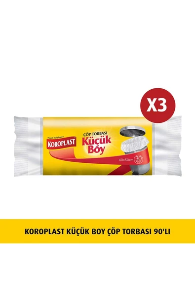 Koroplast Küçük Boy Çöp Torbası 30'lu x 3 Adet ürün görseli 1