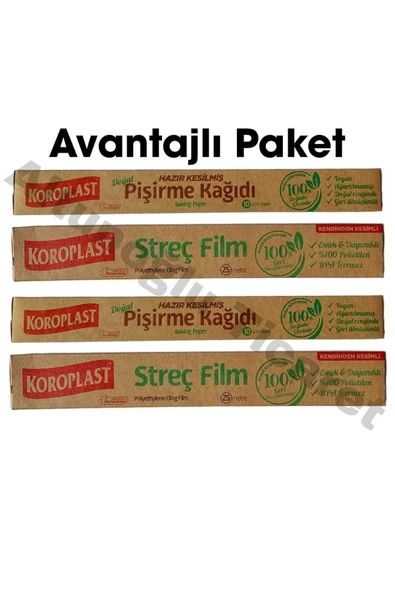 Koroplast Doğal Pişirme Kağıdı Doğal Streç Film 25 Metre ürün görseli 1