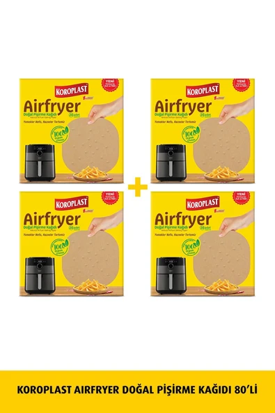 Koroplast Airfryer Doğal Pişirme Kağıdı 1+1 x2 ürün görseli 1