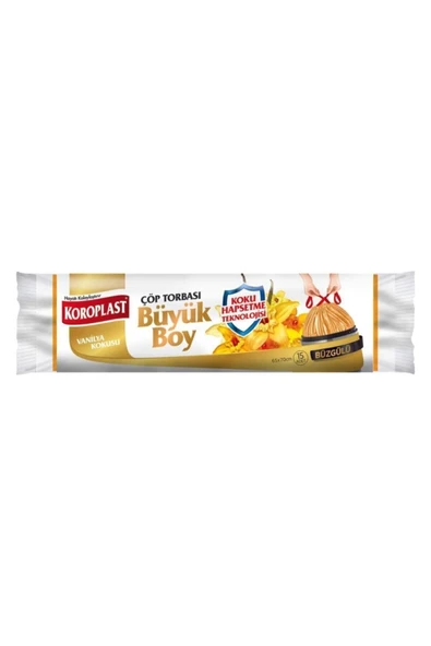 Koroplast Vanilya Kokulu Büzgülü Orta Boy Çöp Torbası ürün görseli 1