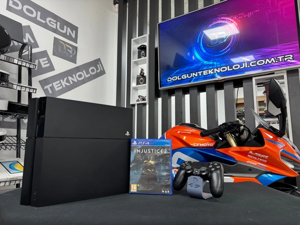 PlayStation 4 Fat 500GB Tek Kol + İnjustice 2 Oyun CD’si (İKİNCİ EL) ürün görseli 1