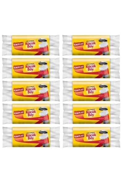 Koroplast Güçlü Küçük Boy 30lu Çöp Torbası X 10 Paket ürün görseli 1