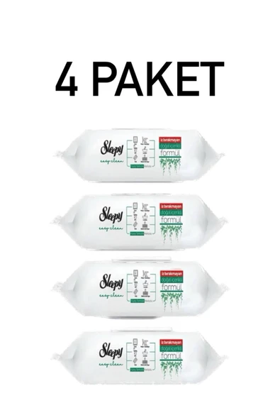 Sleepy Yüzey Temizlik Mendili Havlusu 100' Lü 4 PAKET 400 YAPRAK ürün görseli 1