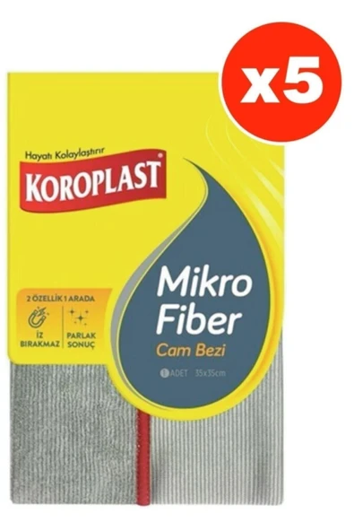 Koroplast Mikrofiber Cam Bezi x 5 Adet ürün görseli 1