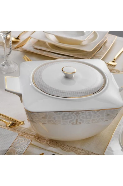 Glamor Point Yemek Takımı 60 Parça-beyaz - Resim 7