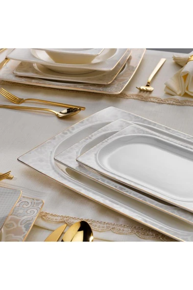 Glamor Point Yemek Takımı 60 Parça-beyaz - Resim 6