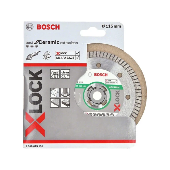 Bosch PRO Ceramic X-LOCK Elmas Kesme 115mm - Resim 2