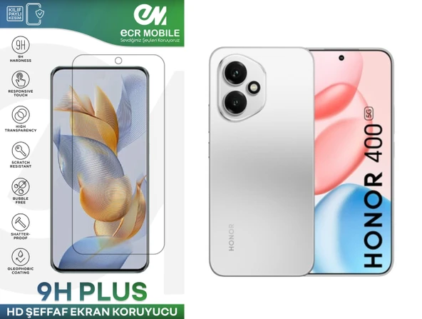 Honor 400 Ekran Koruyucu 9H Esnek Nano Cam Tam Uyumlu Şeffaf ürün görseli 1