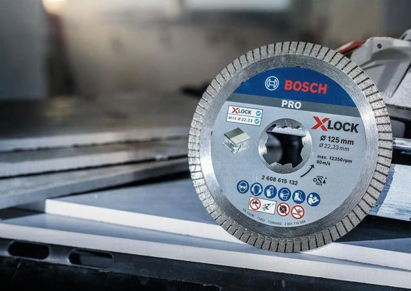 Bosch PRO Ceramic X-LOCK Elmas Kesme 125mm - Resim 3
