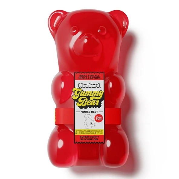 Mustard Gummy Bear Mouse Bilek Desteği - Kırmızı ürün görseli 1