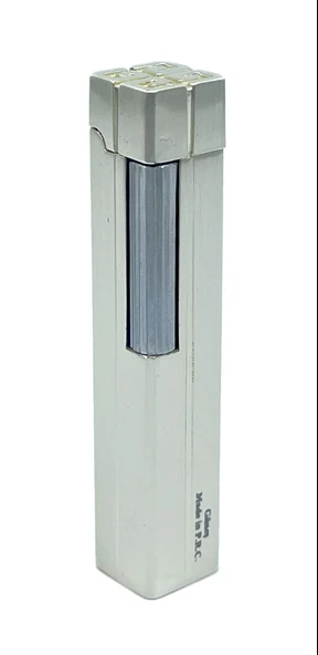 Slim Kare Metal Çakmak - Krom - Taşlı Gazlı Model 2 ürün görseli 1