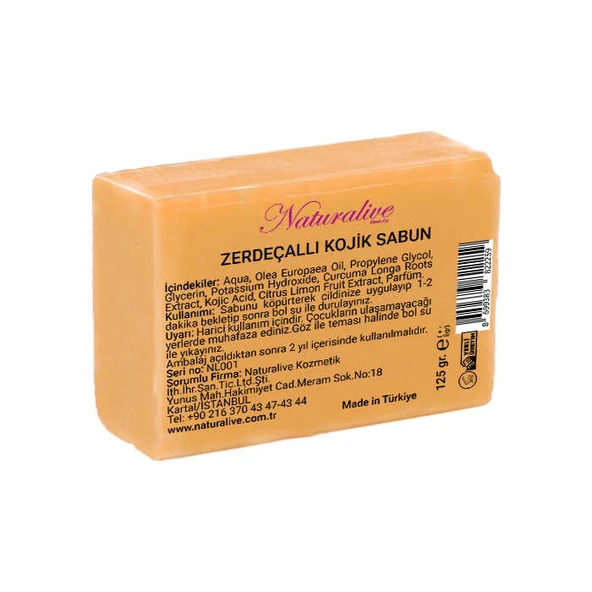 Naturalive Zerdeçallı Kojik Sabun 125gr ürün görseli 1