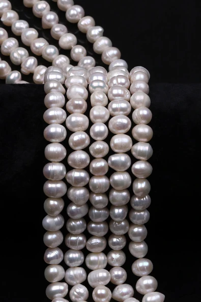 İnci Doğal Taş Dizi 6 x 8 mm Küre Kesim ürün görseli 1