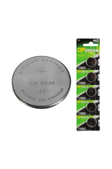 GP Batteries Gp Cr2032 3 Volt Lityum Para Pil * Gpcr2032-2cpu5 (GPPBL2032188)(5Lİ PAKET) ürün görseli 1