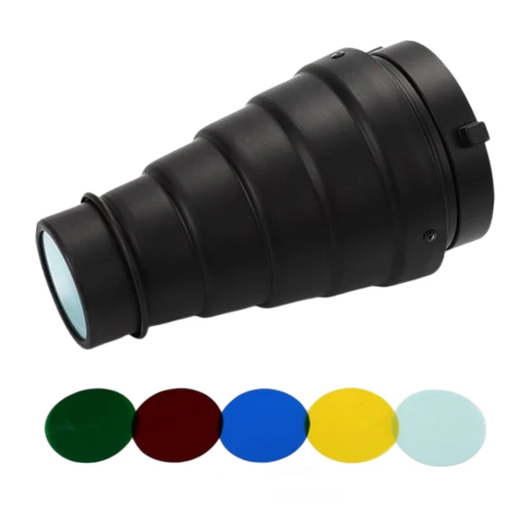 GDX SN-01 120mm Petekli Snoot Bowens Mount Uyumlu Metal Gövde Noktasal Işık Şekillendirici ürün görseli 1