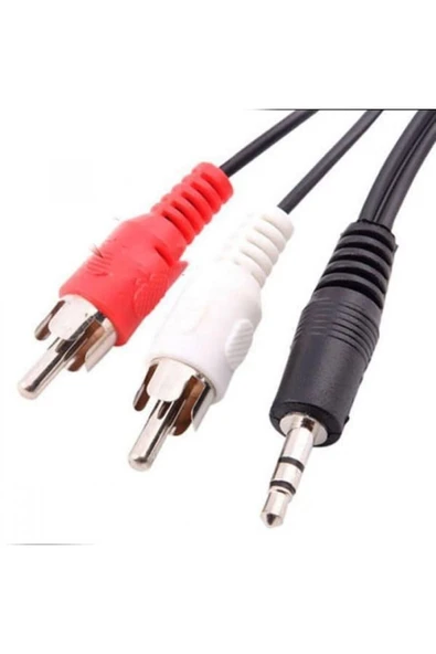 NIVATECH 5 Metre 3.5mm Erkek 2rca Stereo Aux Kablo ürün görseli 1