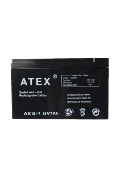 Ataba Atex 12v 7ah Kuru Akü(151x65x95x100) ürün görseli 1