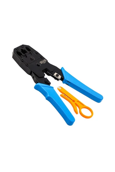 Cortex Rj45 Ethernet Rj11 Rj12 Rj45 Telefon Sıkma Çakma Pensesi Cat5 Cat6 Network Pense + Kablo Soyucu ürün görseli 1