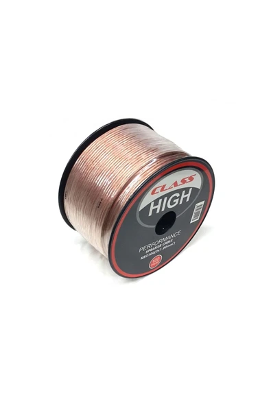 Class 2x1.00mm 100metre Hoparlör Seslendirme Kablosu Şeffaf ürün görseli 1