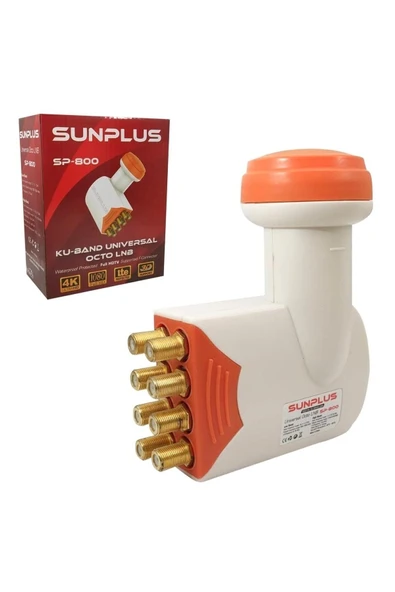 sunplus Lnb Sekizli (octo) Gold 0.1db 3d 4k Sp-800 ürün görseli 1