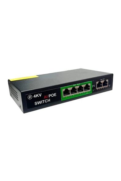 Rose PR-420 4+2 Poe 10/100MBPS Switch Hub ürün görseli 1
