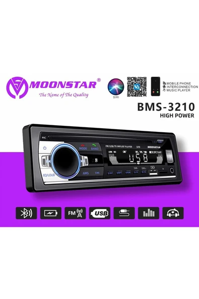 Moonstar Oto Teyp 4x45 W Bt/usb/sd/fm/aux Bms -3210 ürün görseli 1