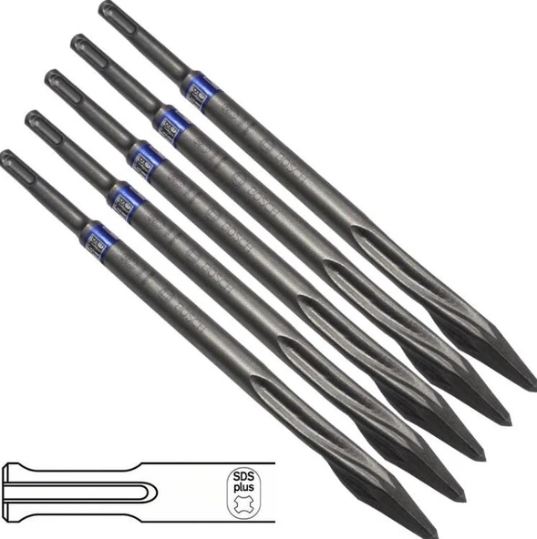Bosch Sivri Murç SDS-Plus L-Life 250mm 5li Paket ürün görseli 1