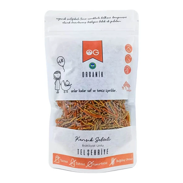 OG Organik Sebzeli Bakliyat Unlu Tel Şehriye 180gr ürün görseli 1