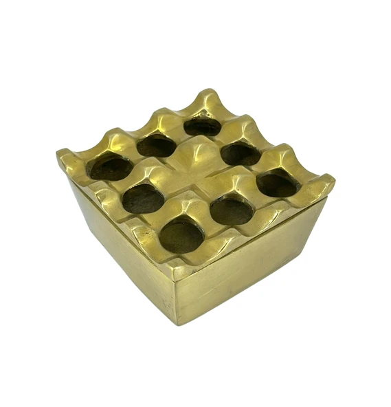 Pirinç Döküm Küllük Kare - 7,5 cm x 7,5 cm ürün görseli 1