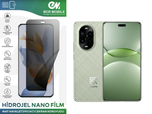 Huawei Nova 13 Pro ile Uyumlu Hidrojel Nano Ekran Koruyucu Film HAYALET(Privacy) ürün görseli 1