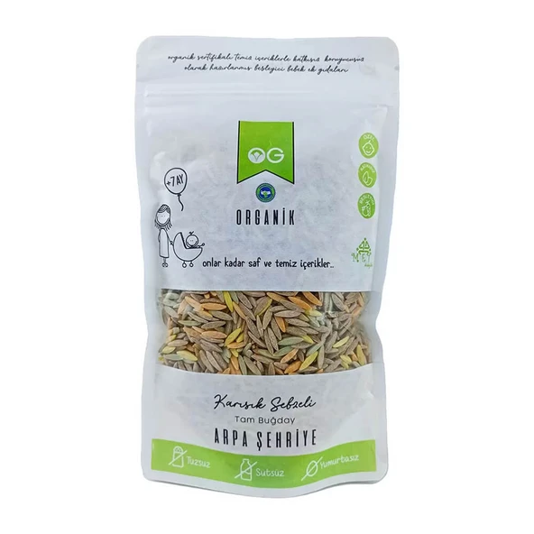 OG Organik Karışık Sebzeli Arpa Şehriye 250gr ürün görseli 1