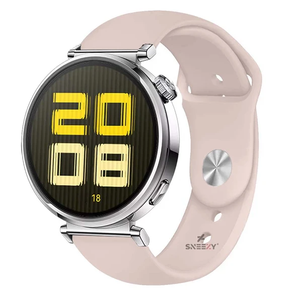 Sneezy Huawei Watch GT5 41mm İle Uyumlu Yumuşak PureLux Soft Silikon Kordon  Pudra ürün görseli 1