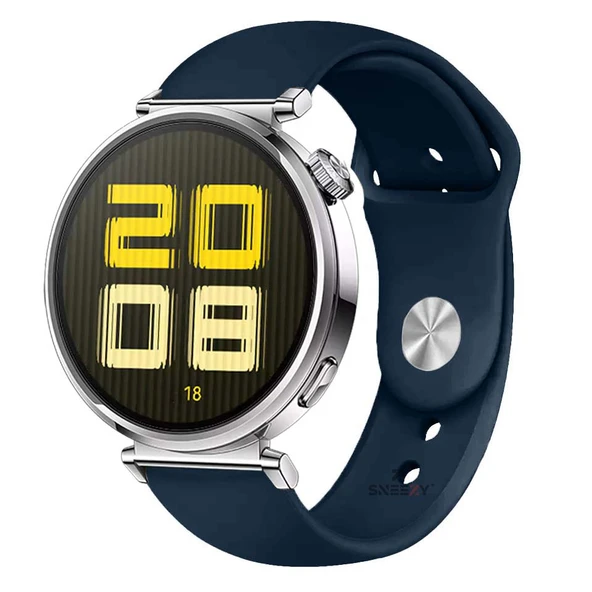 Sneezy Huawei Watch GT5 41mm İle Uyumlu Yumuşak PureLux Soft Silikon Kordon  Lacivert ürün görseli 1