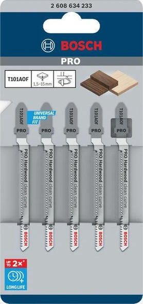 Dekupaj Bıçağı T 101 AOF Clean For Hard Wood 5'Li ürün görseli 1