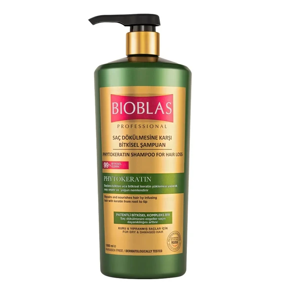Bioblas Professional Phytokeratin Saç Dökülmesine Karşı Bitkisel Şampuan 1000 ml 2 Adet ürün görseli 1