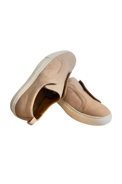 Pudra Hakiki Deri Comfort Taban Sneaker - Resim 3