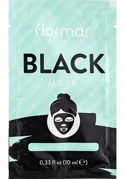 Flormar Gözenek Temizleyici Siyah Maske - Mask Sachette - 001 Black - 8682536014960 ürün görseli 1