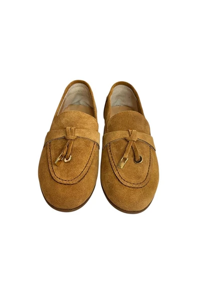 Taba Hakiki Süet Deri Loafer - Resim 2