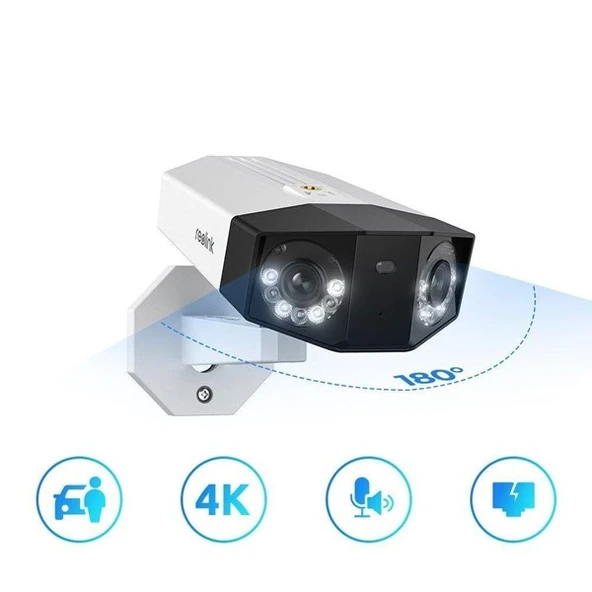 REOLINK 8MP PANORAMİK 3,2MM Duo 2 IP Güvenlik Kamerası PoE IP65, Renkli ürün görseli 1