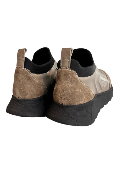 Vizon Hakiki Deri Comfort Taban Sneaker - Resim 4