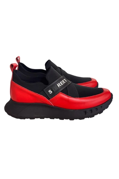 Kırmızı Hakiki Deri Comfort Taban Sneaker ürün görseli 1