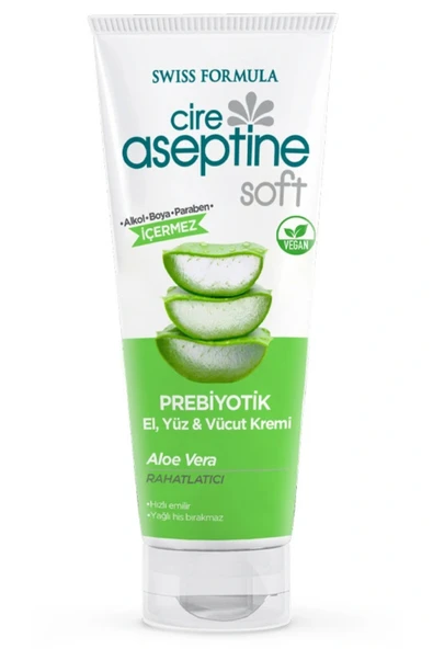 Cire Aseptine Soft Aloe Vera Özlü Prebiyotikli Rahatlatıcı ve Besleyici Krem – 75 ml ürün görseli 1