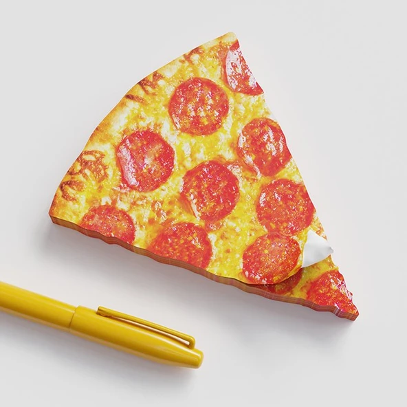Mustard Pizza Sticky Not Kağıdı - Resim 4