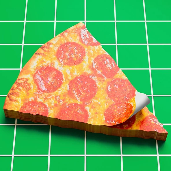 Mustard Pizza Sticky Not Kağıdı - Resim 3
