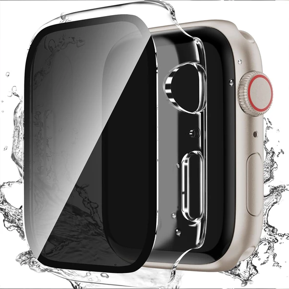 Apple Watch Series 10 46mm Uyumlu Hayalet PC Sert Kasa Ekran Koruycu 360 Güvenli Koruma  Şeffaf ürün görseli 1