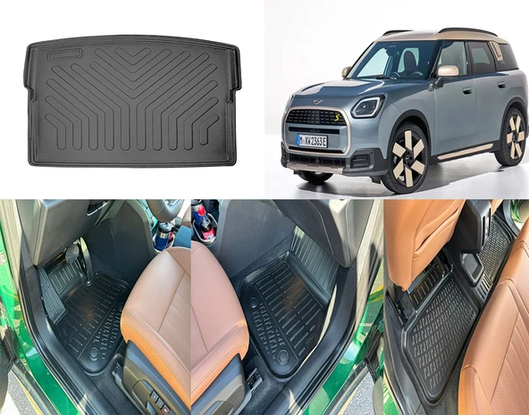 Rizline Mini Countryman 2023 Sonrası Elektrikli Paspas ve Bagaj Havuzu Set ürün görseli 1