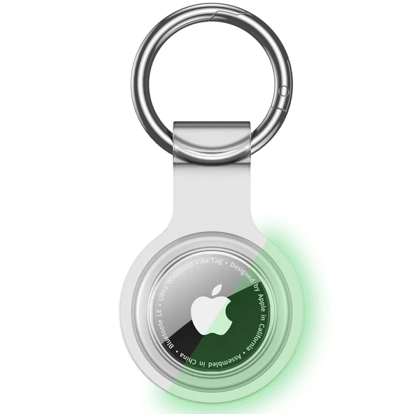 Apple AirTag Uyumlu Silikon Koruyucu Anahtarlık Arkası Kapalı Düşmez Yıkanabilir  Şeffaf ürün görseli 1