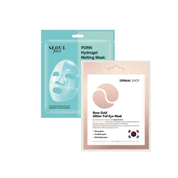 Dermal Pdrn Eriyen Maske Nemlendirici Cilt Onarıcı Şeffaf Jel Maske 34 gr ve Göz Maskesi Rose 4 gr. ürün görseli 1
